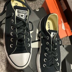 Converse Black and White Low-Top Shoes